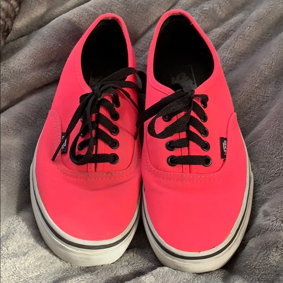 vans authentic neon pink